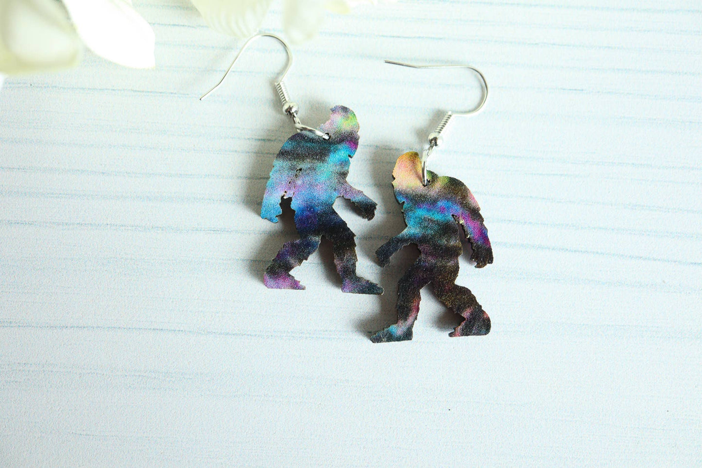 Bigfoot Wooden Dangle Earrings