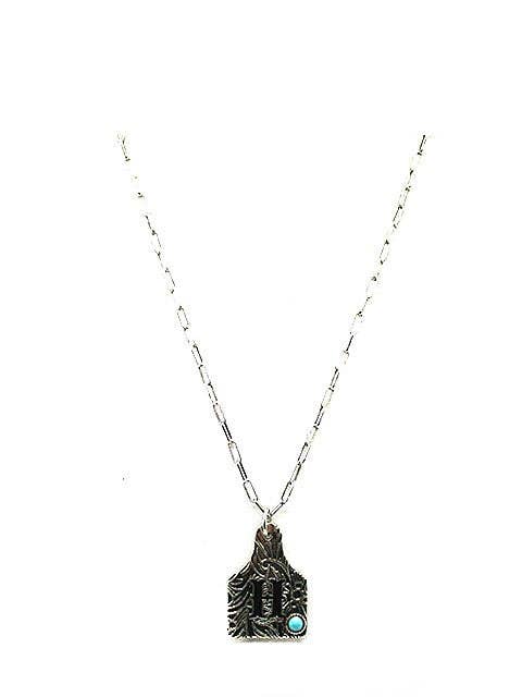 Western Initial Cattle Tag Necklace