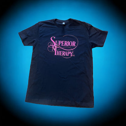 Superior Therapy T-Shirt with Pink Logo