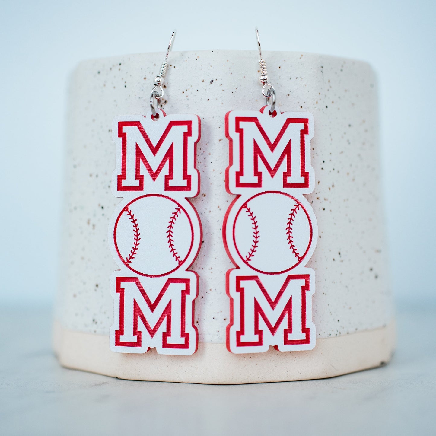 Baseball Mom Letter Dangles